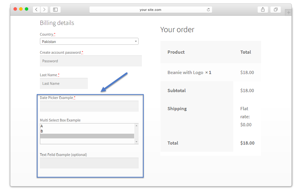Custom Checkout Fields Manager for WooCommerce