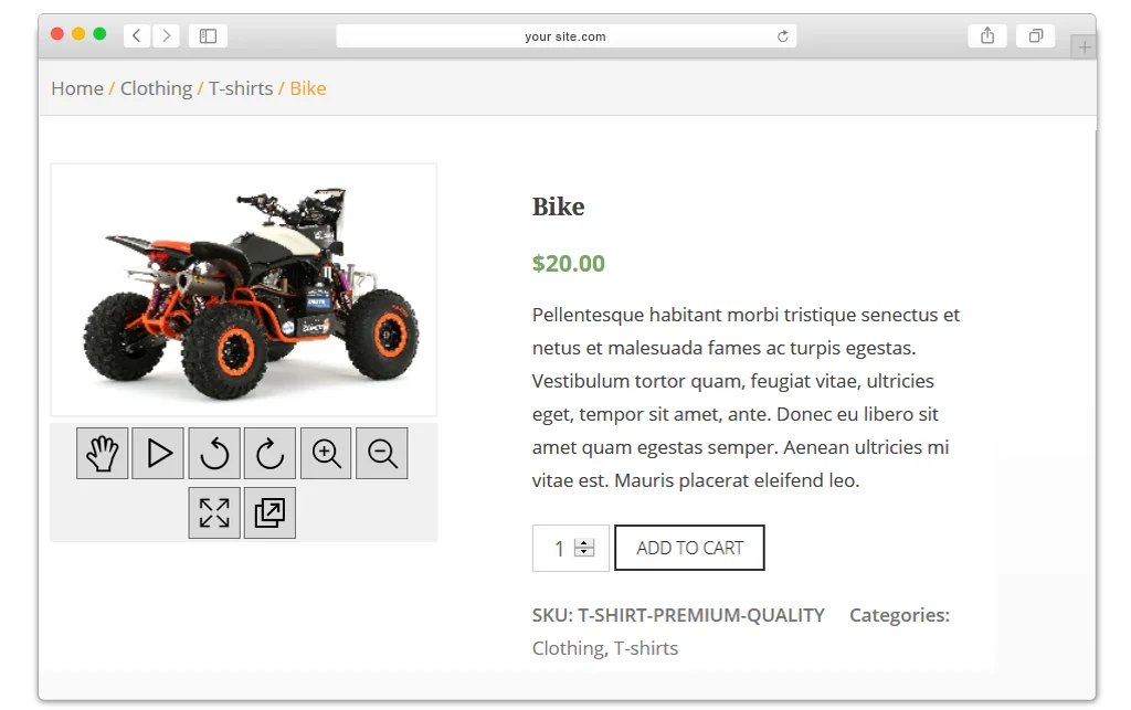 360º Image Plugin for WooCommerce