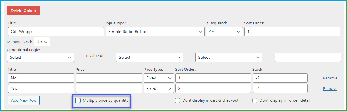Custom Product Addons for WooCommerce